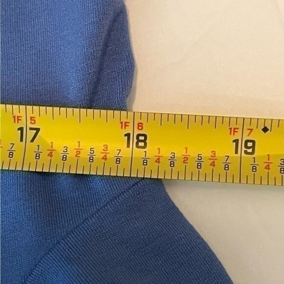 J Jill‎ Cobalt Blue With Floral Print Hem Shift Casual Dress NWOT Size XS - Picture 10 of 11